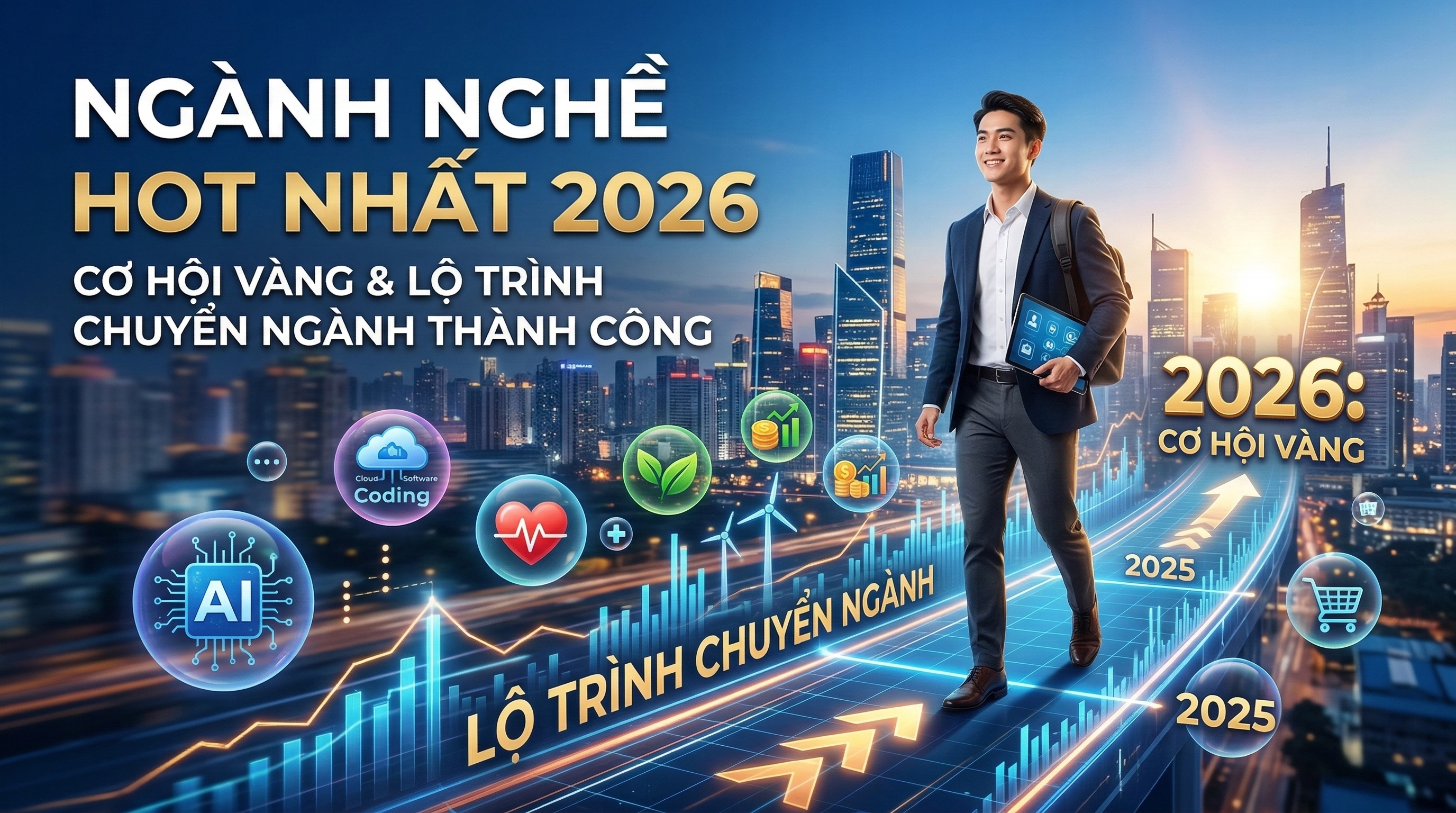 Ngành Nghề Hot Nhất 2026: Cơ Hội Vàng & Lộ Trình Chuyển Ngành Thành Công