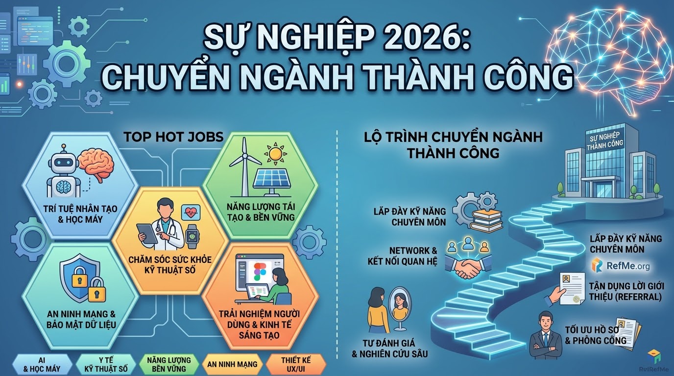 Top Ngành Nghề Nhu Cầu Cao 2026 & Cách Chuyển Ngành Thành Công