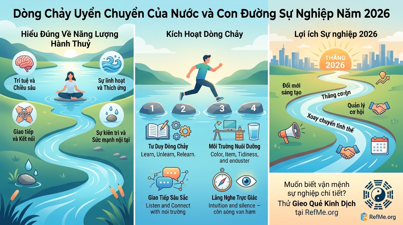 Năng Lượng Ngũ Hành Thuỷ: Bí Quyết Thăng Tiến Sự Nghiệp 2026