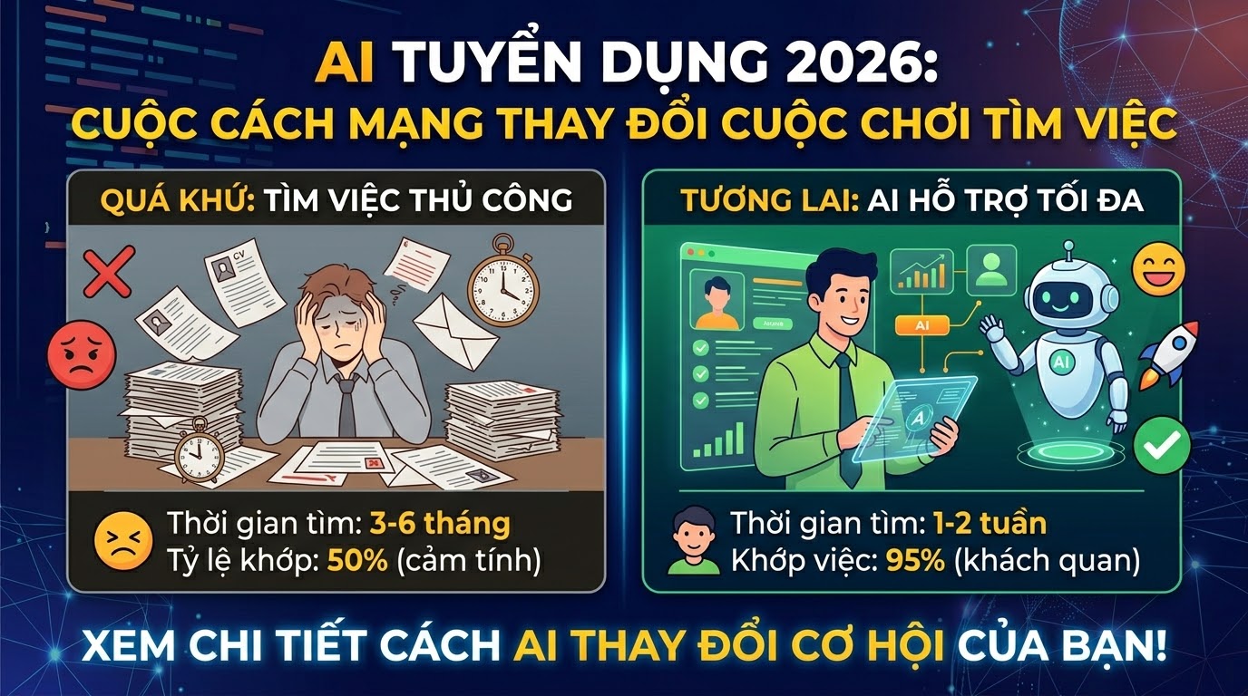 AI Tuyển Dụng 2026: Cuộc Cách Mạng Thay Đổi Cuộc Chơi Tìm Việc