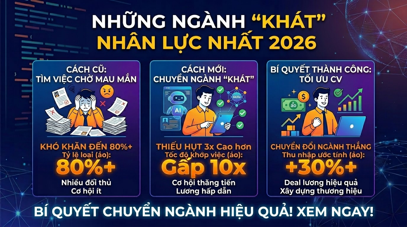 Những Ngành Nghề 'Khát' Nhân Lực Nhất 2026 và Bí Quyết Chuyển Ngành